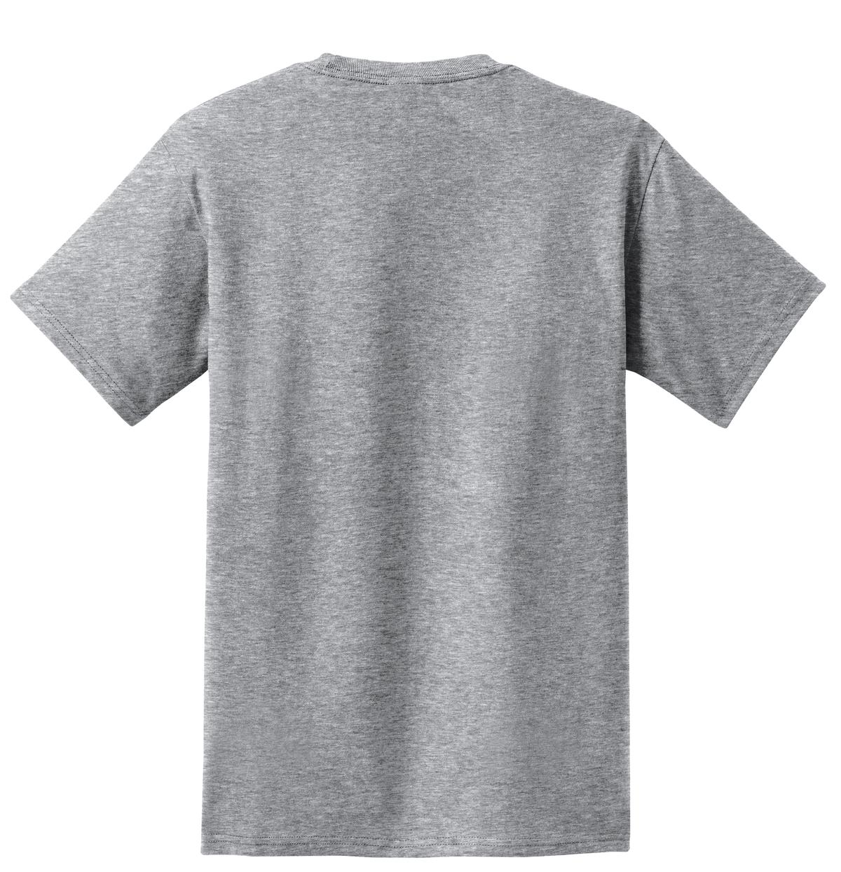 Rear View of Athletic Hthr Port & Company - Tall Essential Pocket Tee. PC61PT