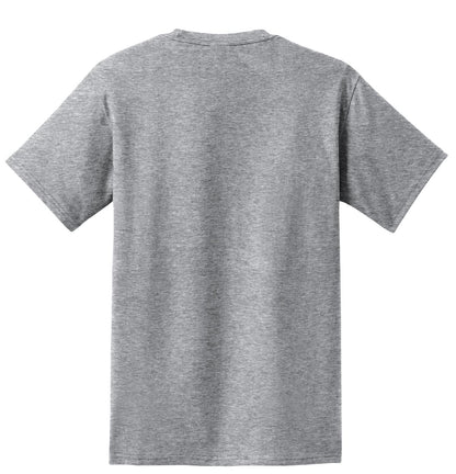 Rear View of Athletic Hthr Port & Company - Tall Essential Pocket Tee. PC61PT