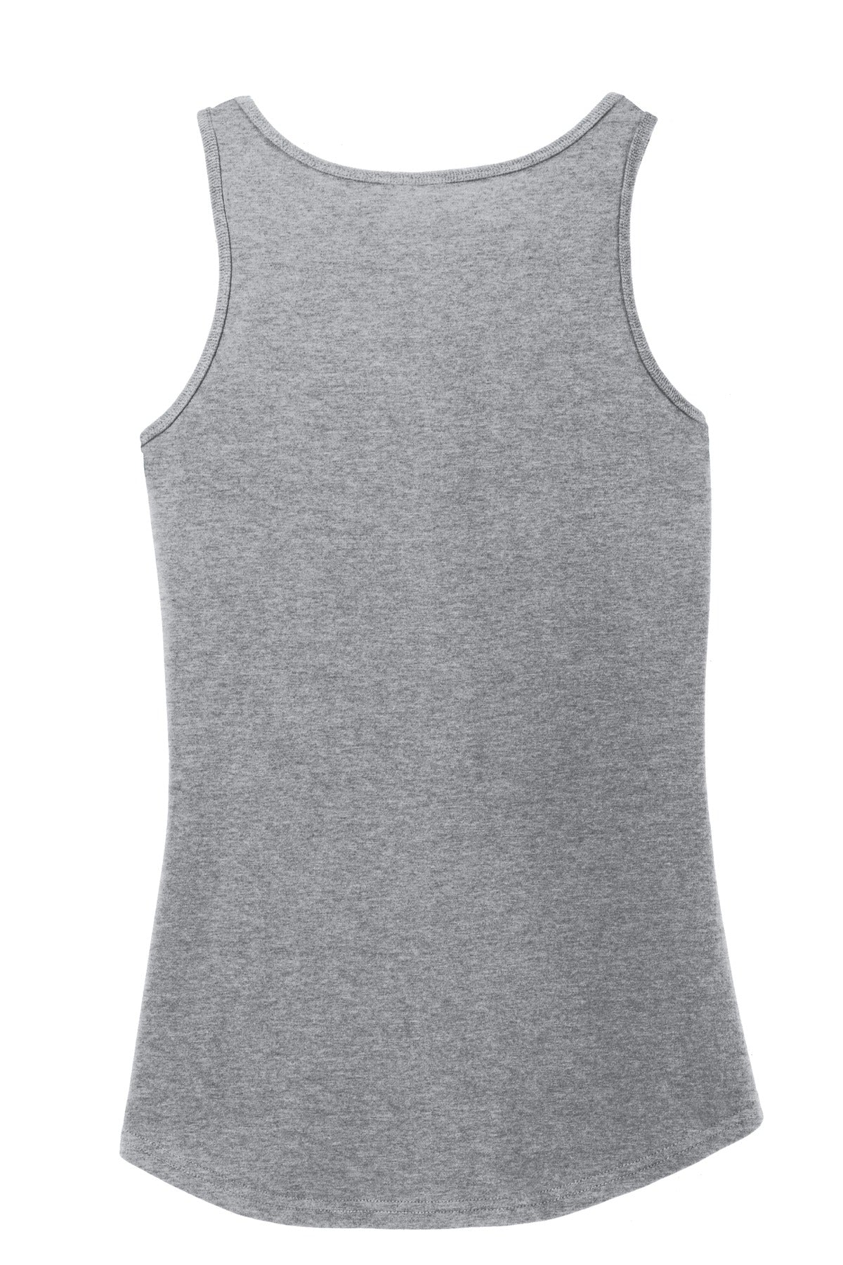 Rear View of Athletic Hthr Port & Company Women's Core Cotton Tank Top. LPC54TT