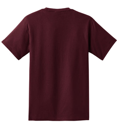 Rear View of Athletic Marn Port & Company - Tall Essential Pocket Tee. PC61PT