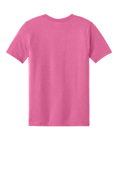 Rear View of AwrnsPink Port & Company Youth CVC Tee PC340Y
