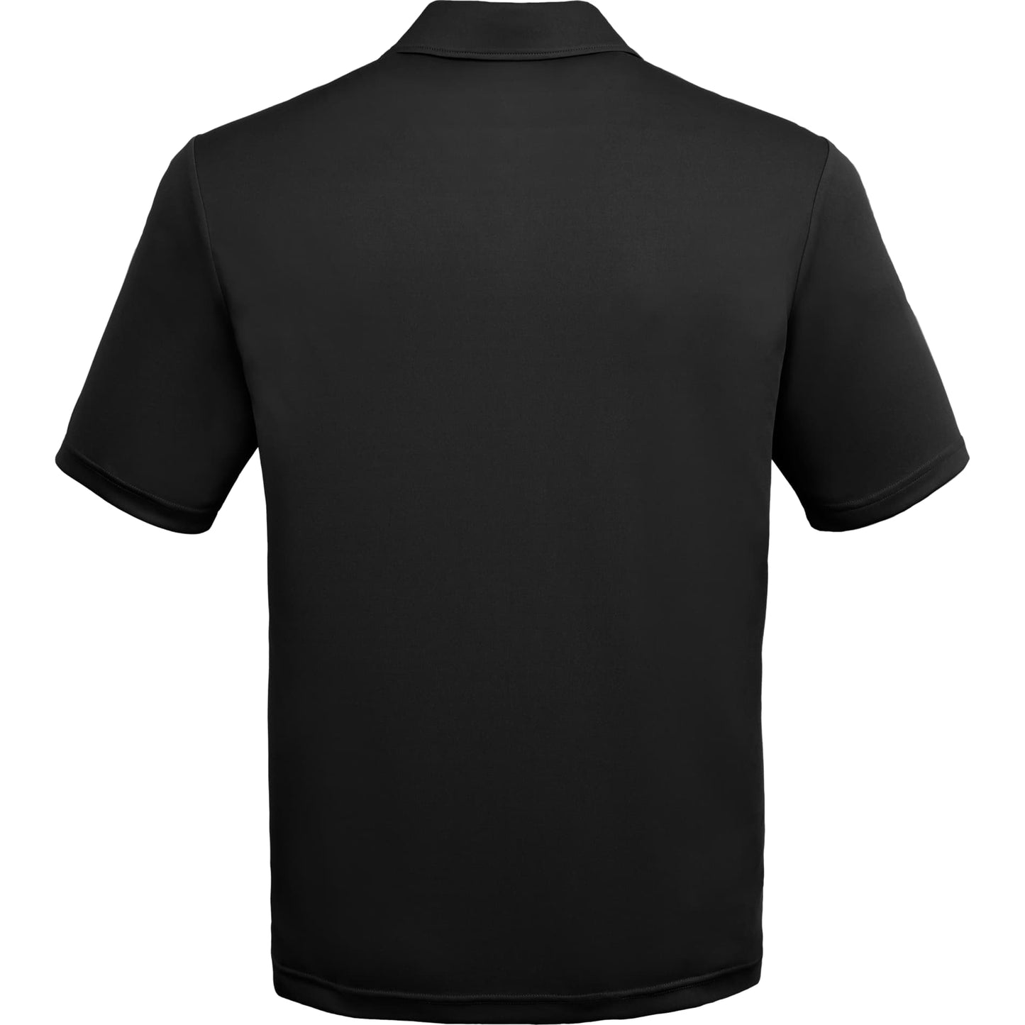 Rear View of Black DARA SS Polo - Men's plain