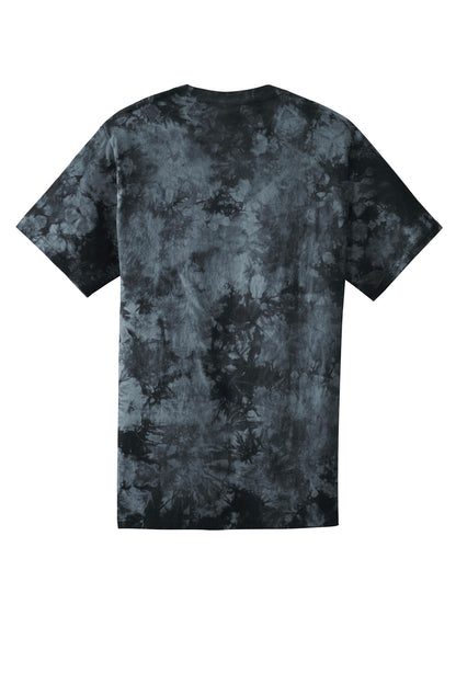 Rear View of Black Port & Company Crystal Tie-Dye Tee PC145