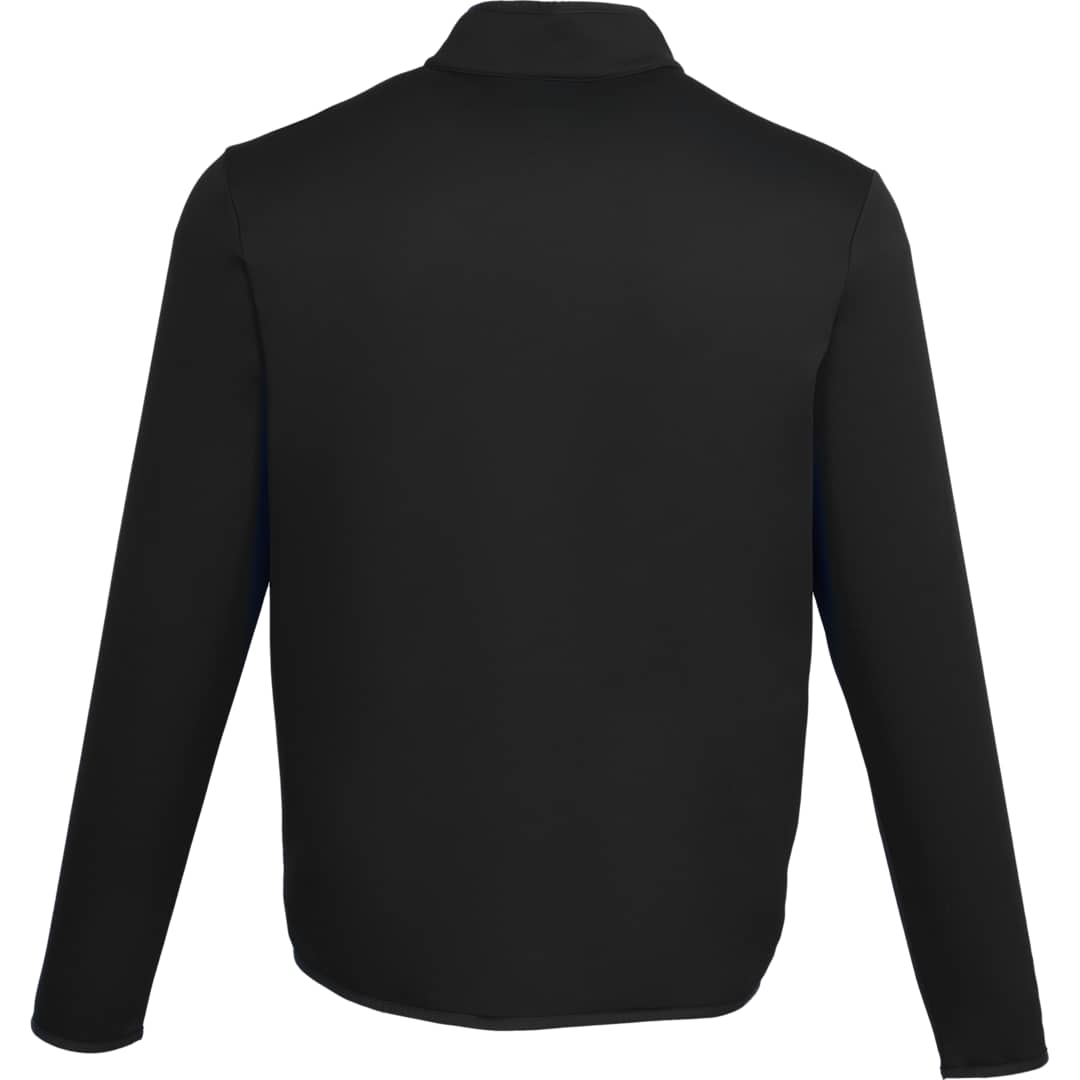 Rear View of Black TELICA Brush Back Fleece Jacket - Men's plain