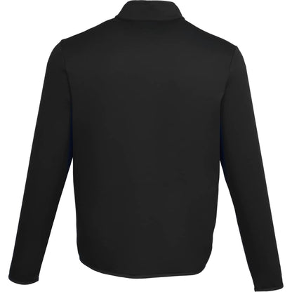 Rear View of Black TELICA Brush Back Fleece Jacket - Men's plain