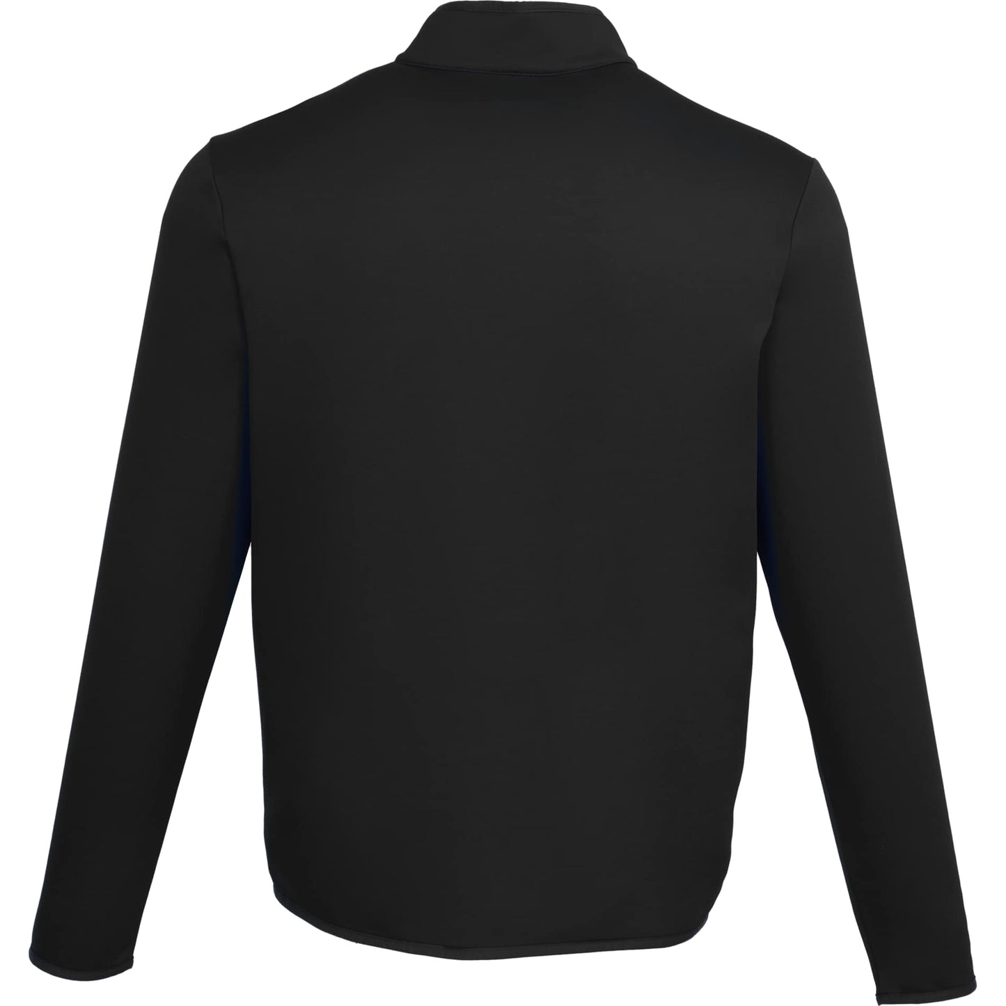 Rear View of Black TELICA Brush Back Fleece Jacket - Men's plain