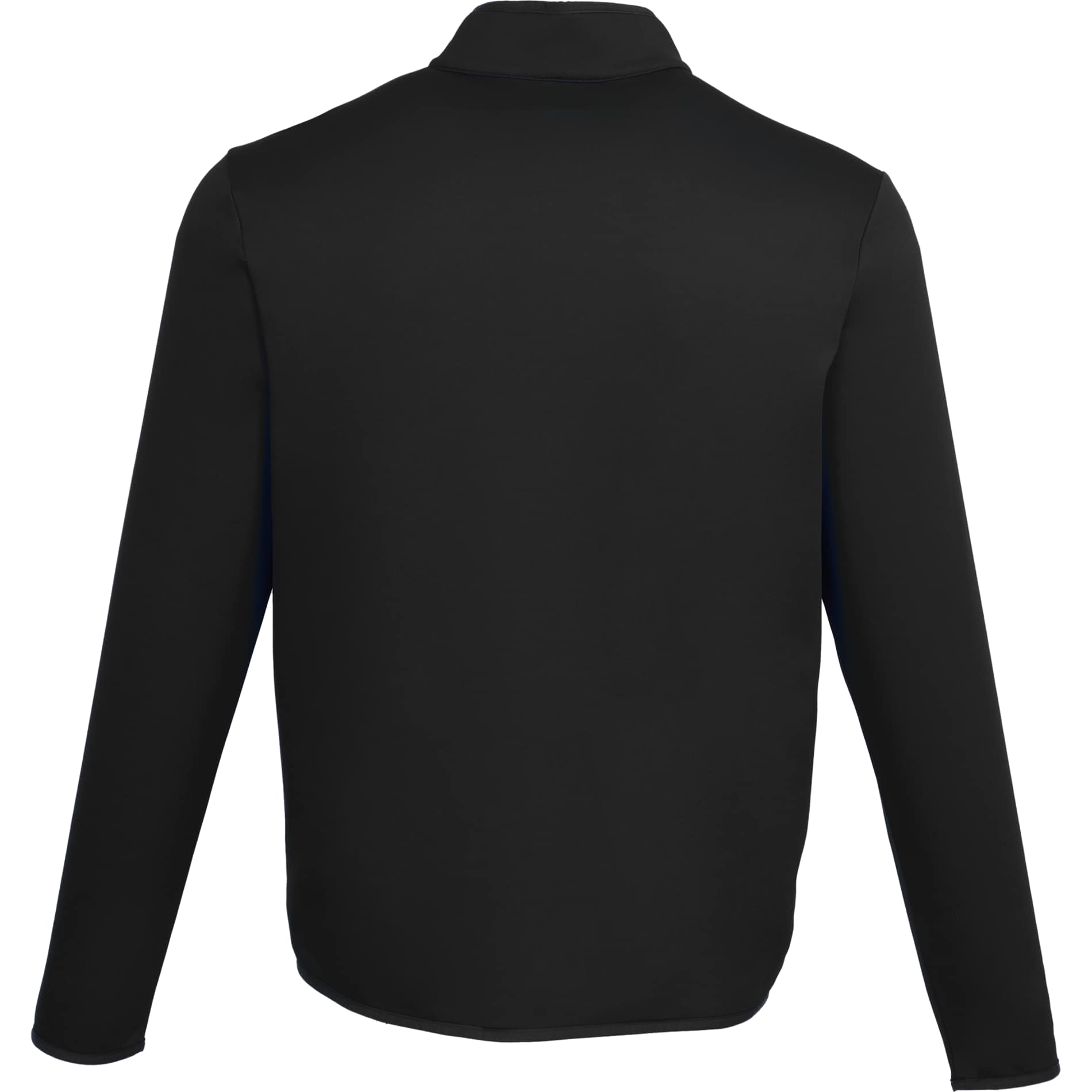 Rear View of Black TELICA Brush Back Fleece Jacket - Men's plain