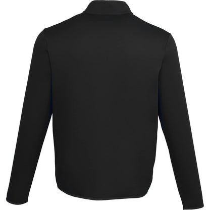 Rear View of Black TELICA Brush Back Fleece Jacket - Men's plain