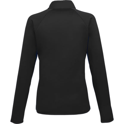 Rear View of Black TELICA Brush Back Fleece Jacket - Women's plain