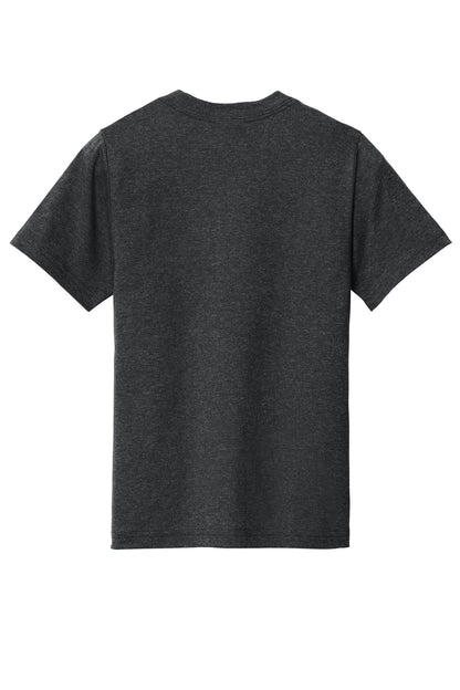 Rear View of BlkHthr Port & Company Youth Tri-Blend Tee PC330Y