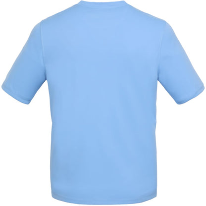 Rear View of Blue DARA SS Tech Tee - Men's plain