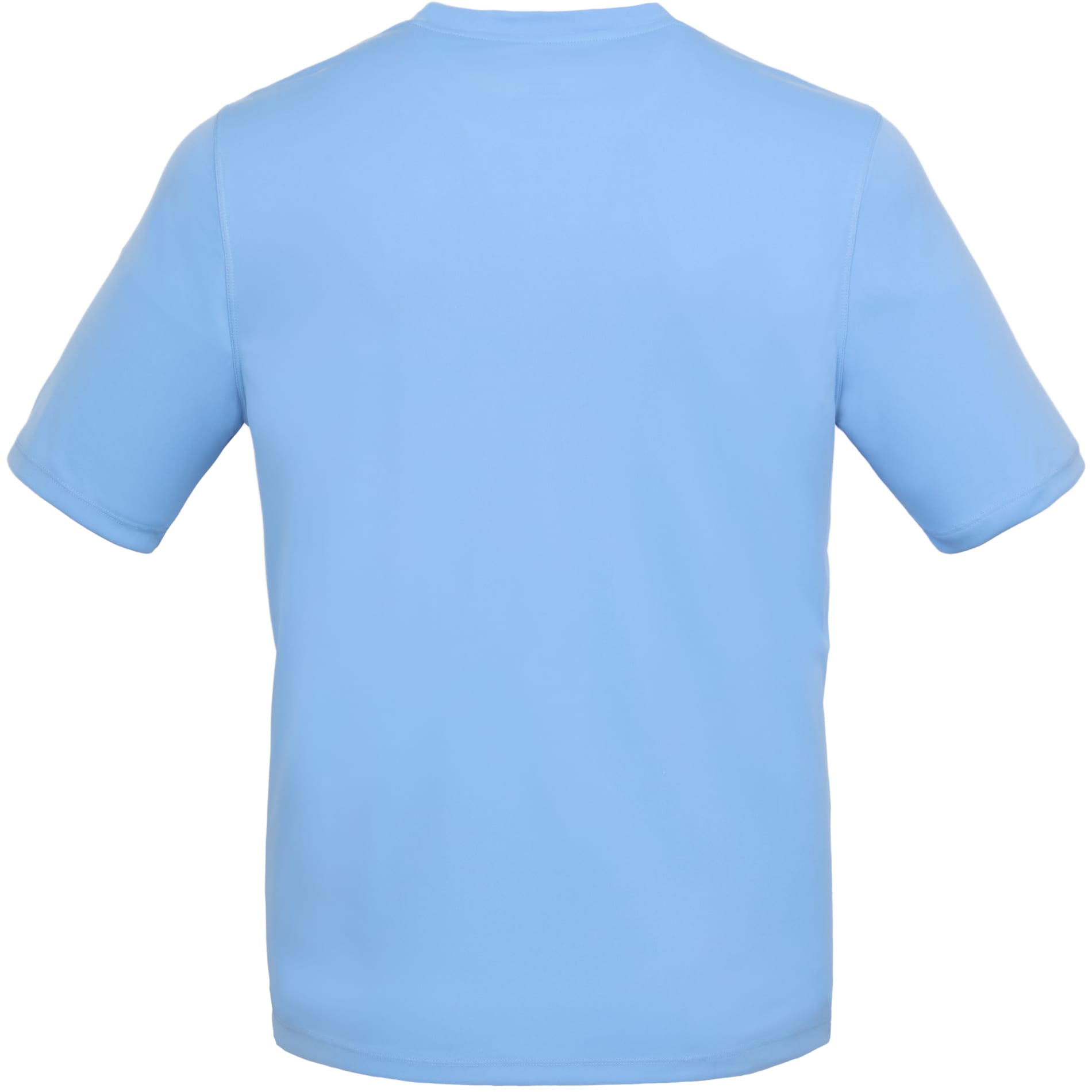 Rear View of Blue DARA SS Tech Tee - Men's plain