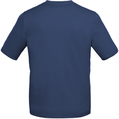 Rear View of Blue DARA SS Tech Tee - Men's plain