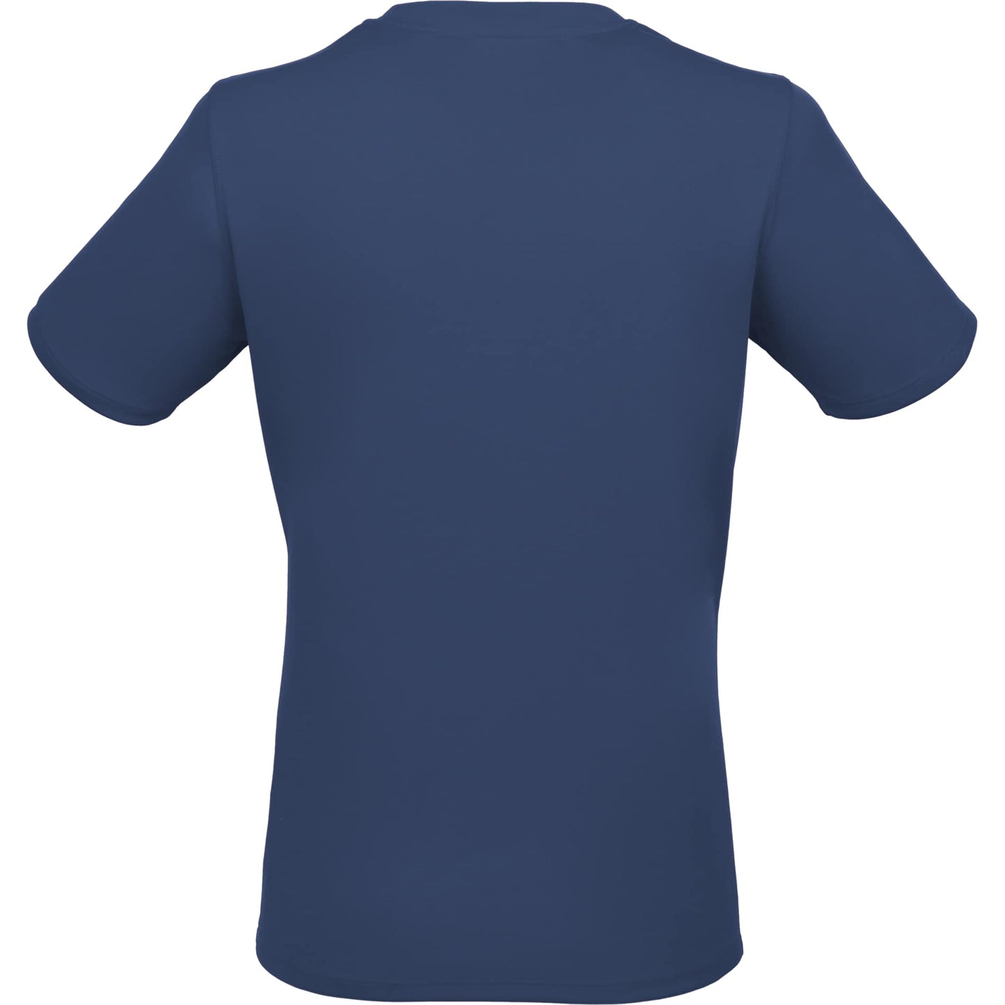 Rear View of Blue DARA SS Tech Tee - Women's plain