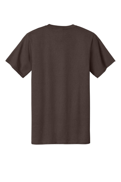 Rear View of Brown Port & Company Tall Essential Tee. PC61T