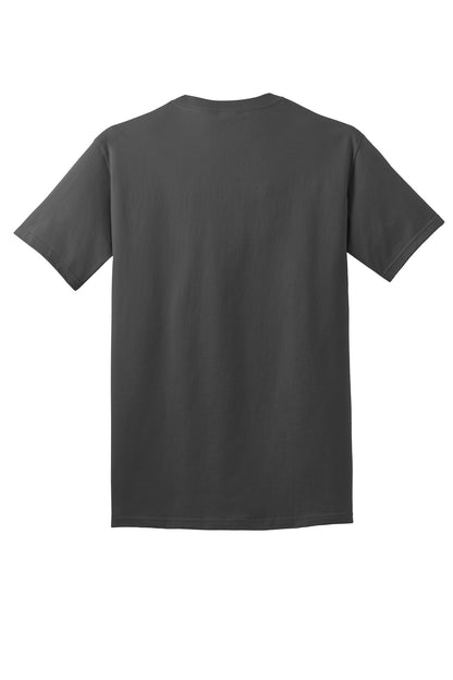 Rear View of Charcoal Port & Company Core Cotton DTG Tee PC54DTG