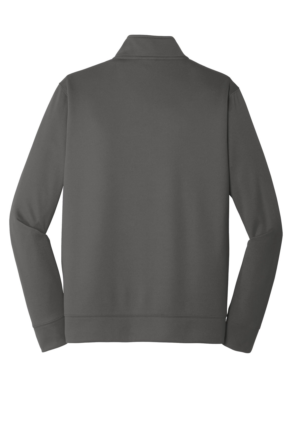 Rear View of Charcoal Port & Company Performance Fleece 1/4-Zip Pullover Sweatshirt. PC590Q