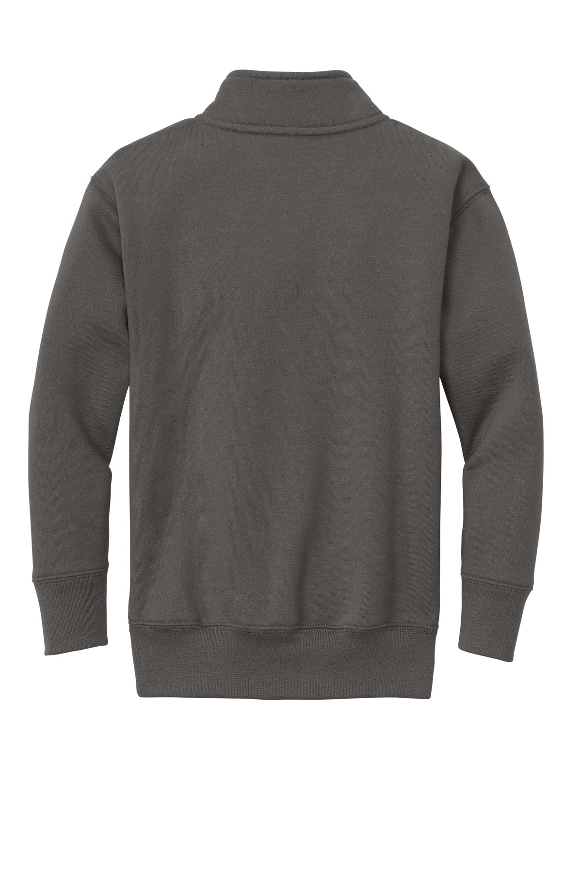 Rear View of Charcoal Port & Company Youth Core Fleece 1/4-Zip Pullover Sweatshirt PC78YQ