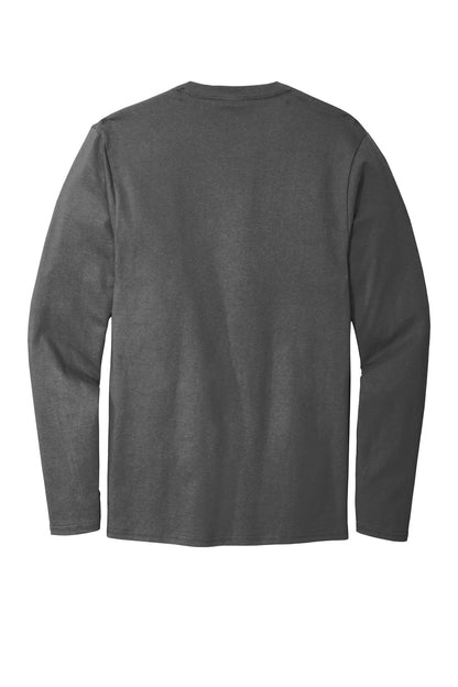 Rear View of Coal Grey Port & Company Long Sleeve Bouncer Tee PC600LS