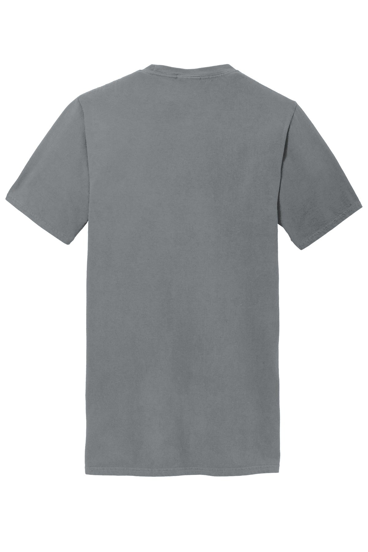 Rear View of Coal Port & Company Beach Wash Garment-Dyed Pocket Tee. PC099P