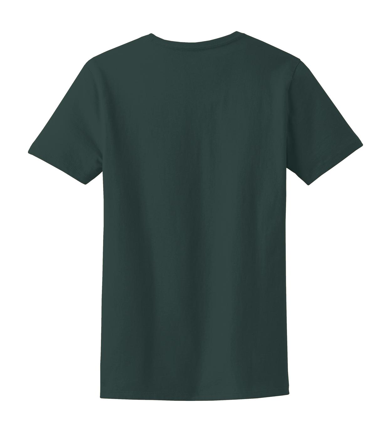 Rear View of Dark Green Port & Company Women's Essential Tee. LPC61