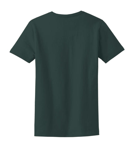 Rear View of Dark Green Port & Company Women's Essential Tee. LPC61