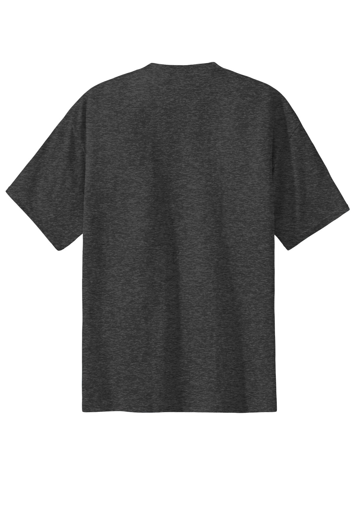 Rear View of Dark Hthr Grey Port & Company Tall Essential Tee. PC61T