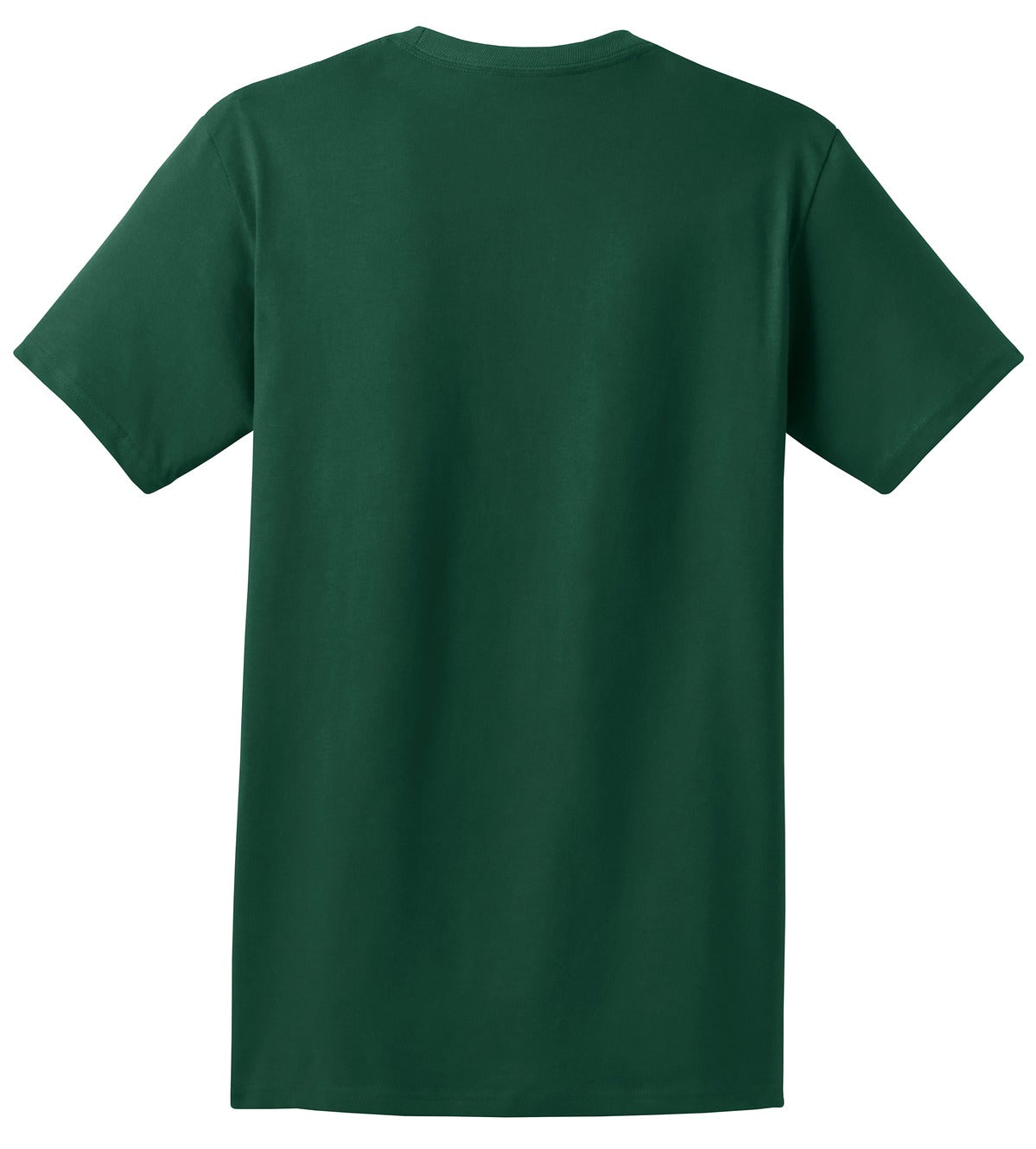 Rear View of Deep Forest Hanes - Authentic 100% Cotton T-Shirt with Pocket. 5590