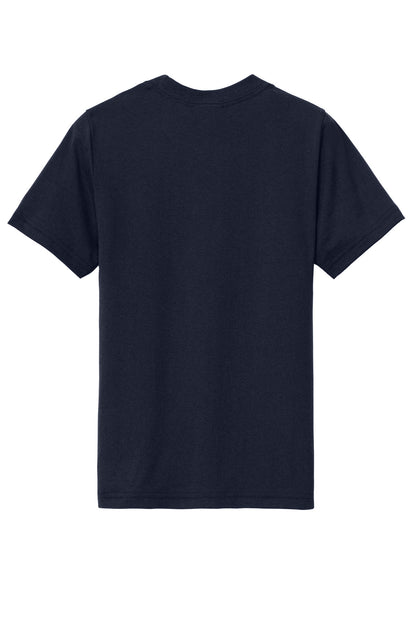 Rear View of DeepNavy Port & Company Youth Tri-Blend Tee PC330Y