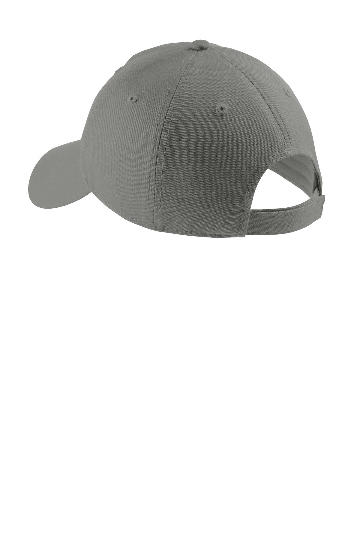 Rear View of DeepSmoke Port & Company Soft Brushed Canvas Cap. CP96
