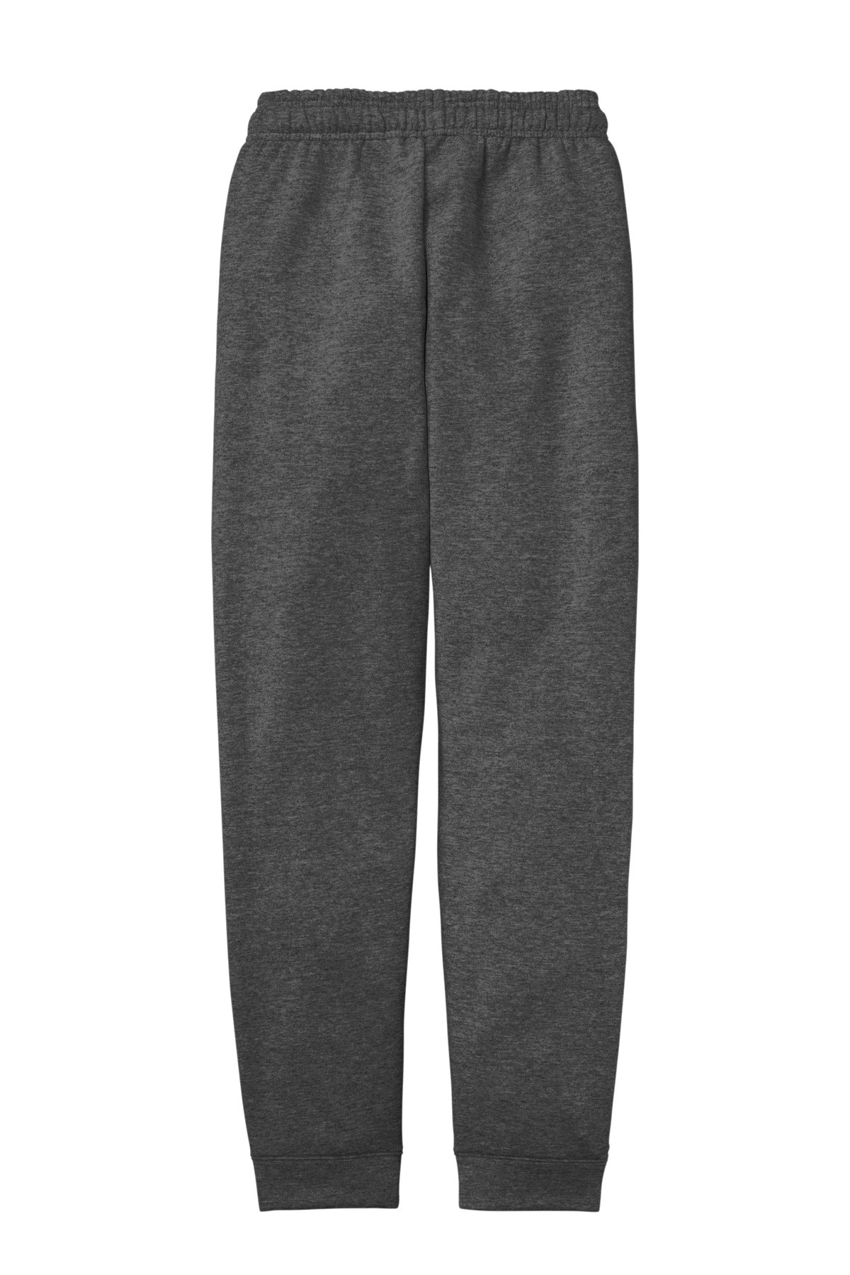 Rear View of DkHtGry Port & Company Core Fleece Jogger. PC78J