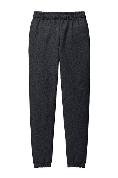 Rear View of DkHtGry Port & Company Core Fleece Sweatpant PC78SP