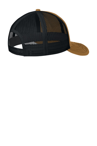 Rear View of DuckBrn/Bk Port Authority Snapback Trucker Cap. C112