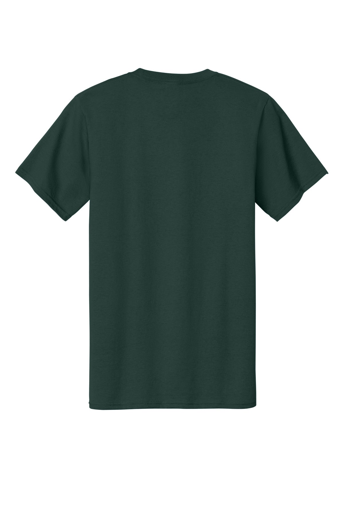 Rear View of Forest Green Port & Company Tall Essential Tee. PC61T