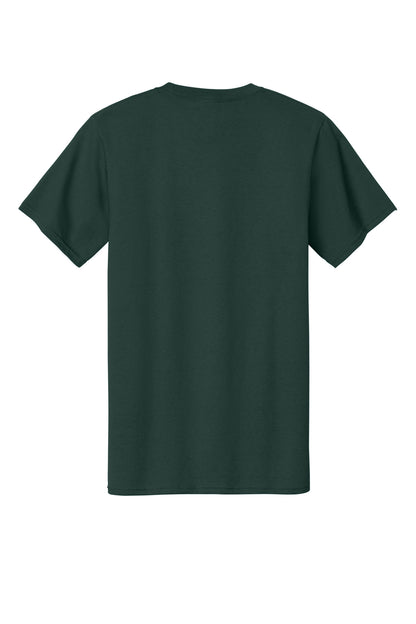 Rear View of Forest Green Port & Company Tall Essential Tee. PC61T