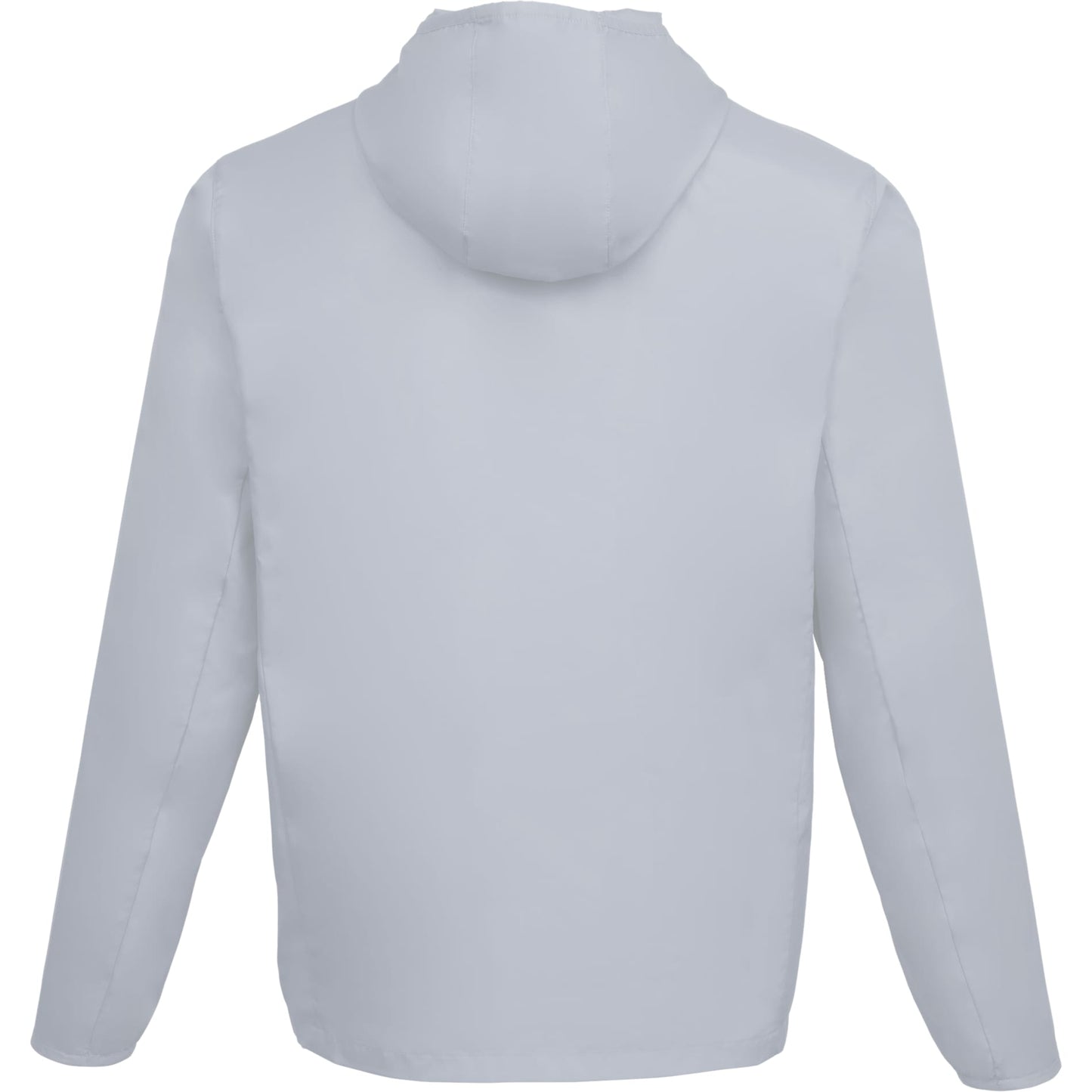 Rear View of Grey ANETO Lightweight Packable Jacket - Men's plain