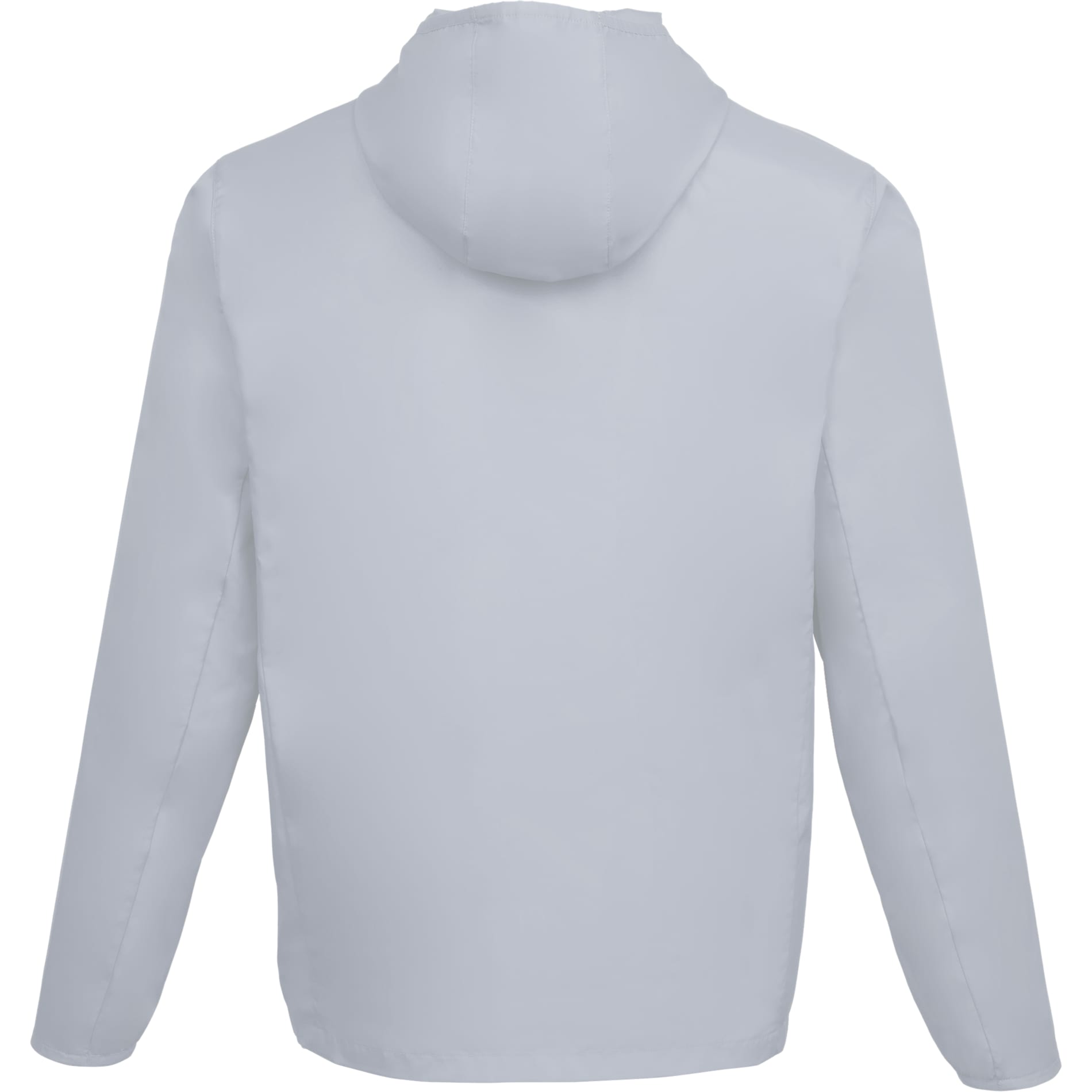 Rear View of Grey ANETO Lightweight Packable Jacket - Men's plain