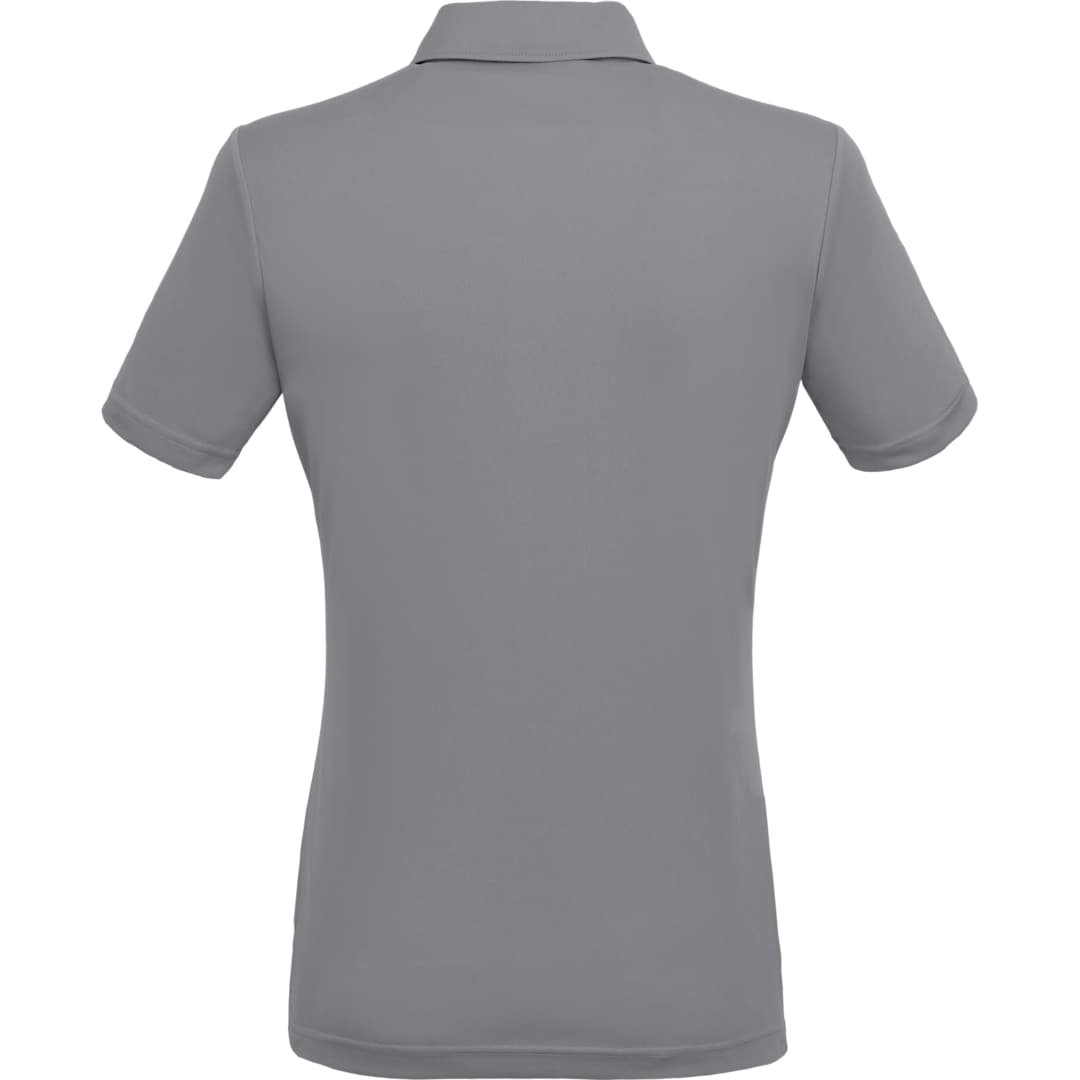 Rear View of Grey DARA SS Polo - Women's plain