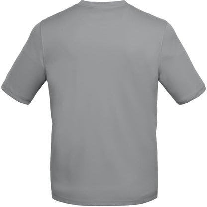 Rear View of Grey DARA SS Tech Tee - Men's plain
