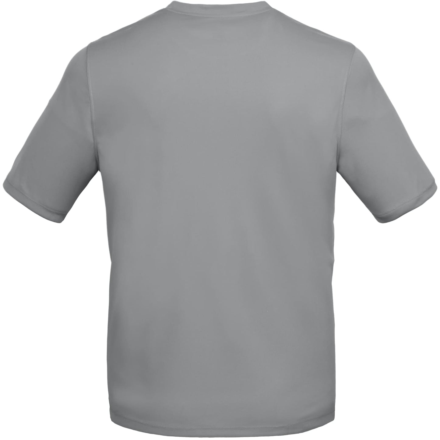 Rear View of Grey DARA SS Tech Tee - Men's plain