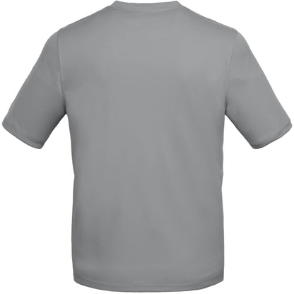Rear View of Grey DARA SS Tech Tee - Men's plain