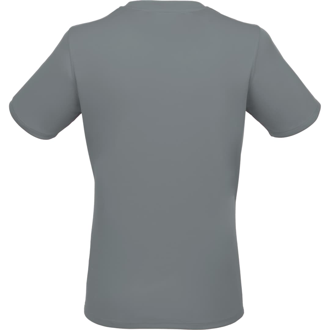 Rear View of Grey DARA SS Tech Tee - Women's plain