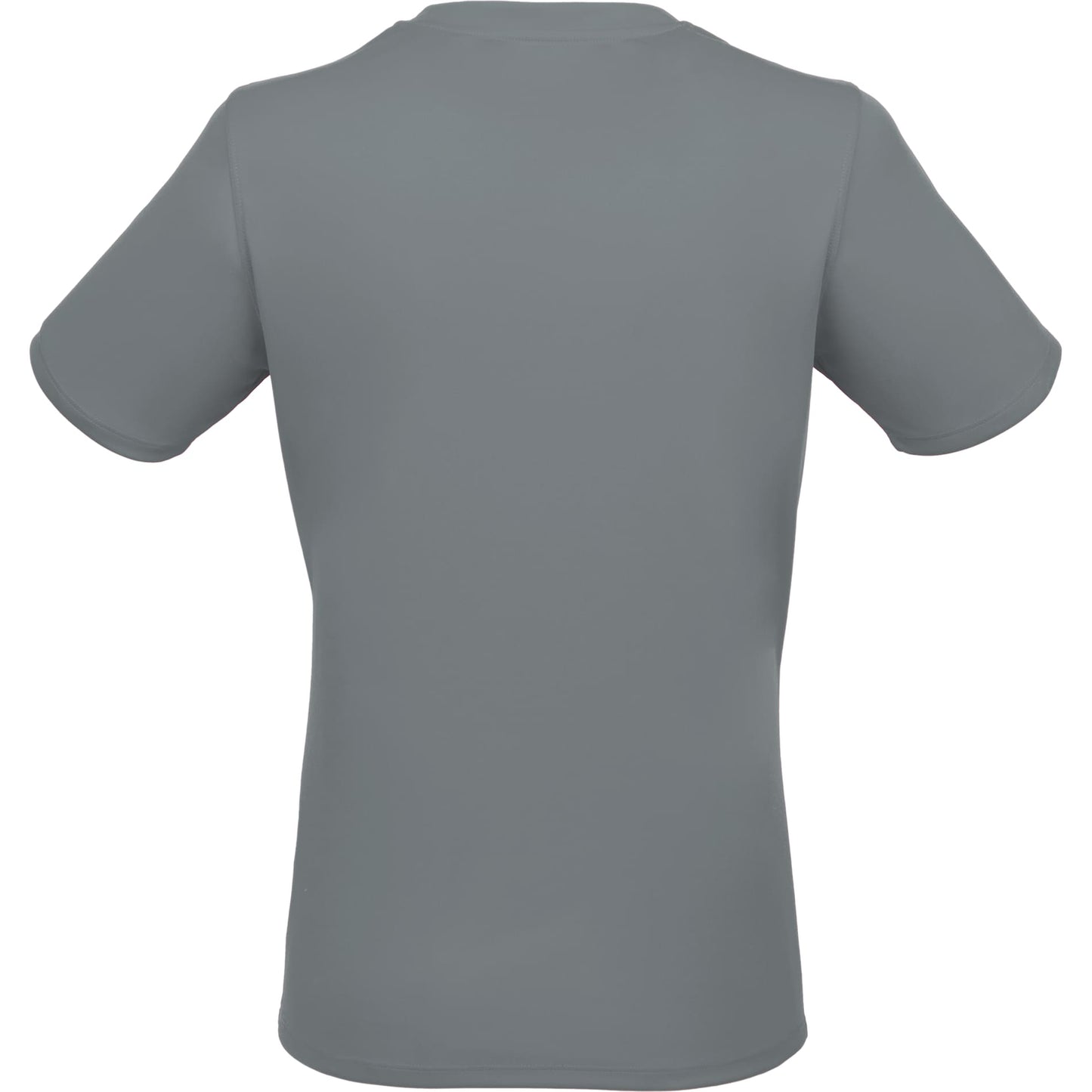 Rear View of Grey DARA SS Tech Tee - Women's plain