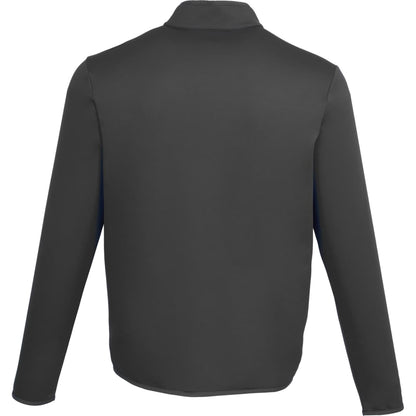 Rear View of Grey TELICA Brush Back Fleece Jacket - Men's plain