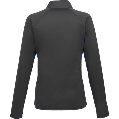 Rear View of Grey TELICA Brush Back Fleece Jacket - Women's plain
