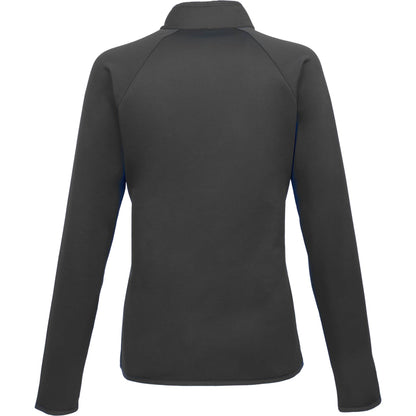 Rear View of Grey TELICA Brush Back Fleece Jacket - Women's plain