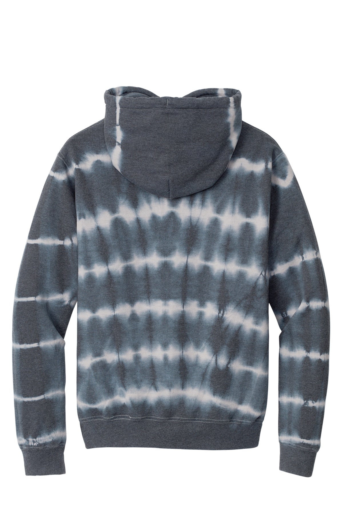 Rear View of Grph/LtGry Port & Company Allover Stripe Tie-Dye Fleece PC143