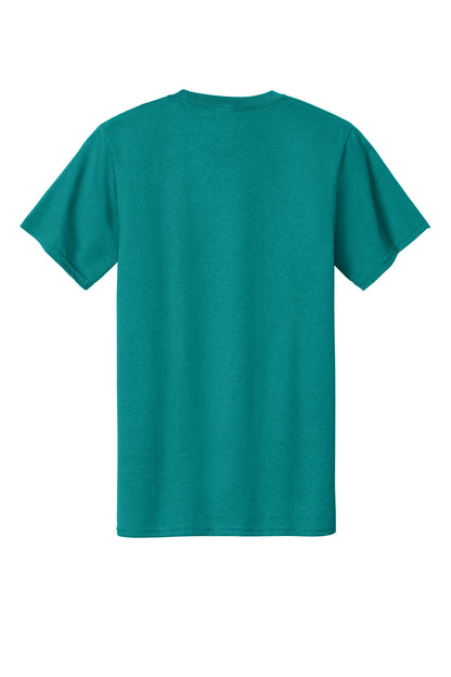 Rear View of Jade Green Port & Company Tall Essential Tee. PC61T