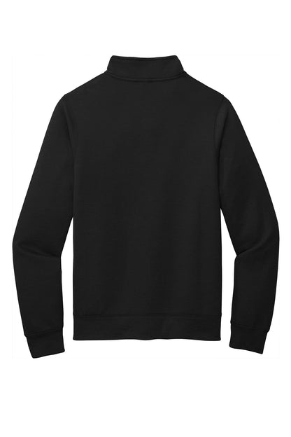 Rear View of Jet Black Port & Company Core Fleece Cadet Full-Zip Sweatshirt PC78FZ