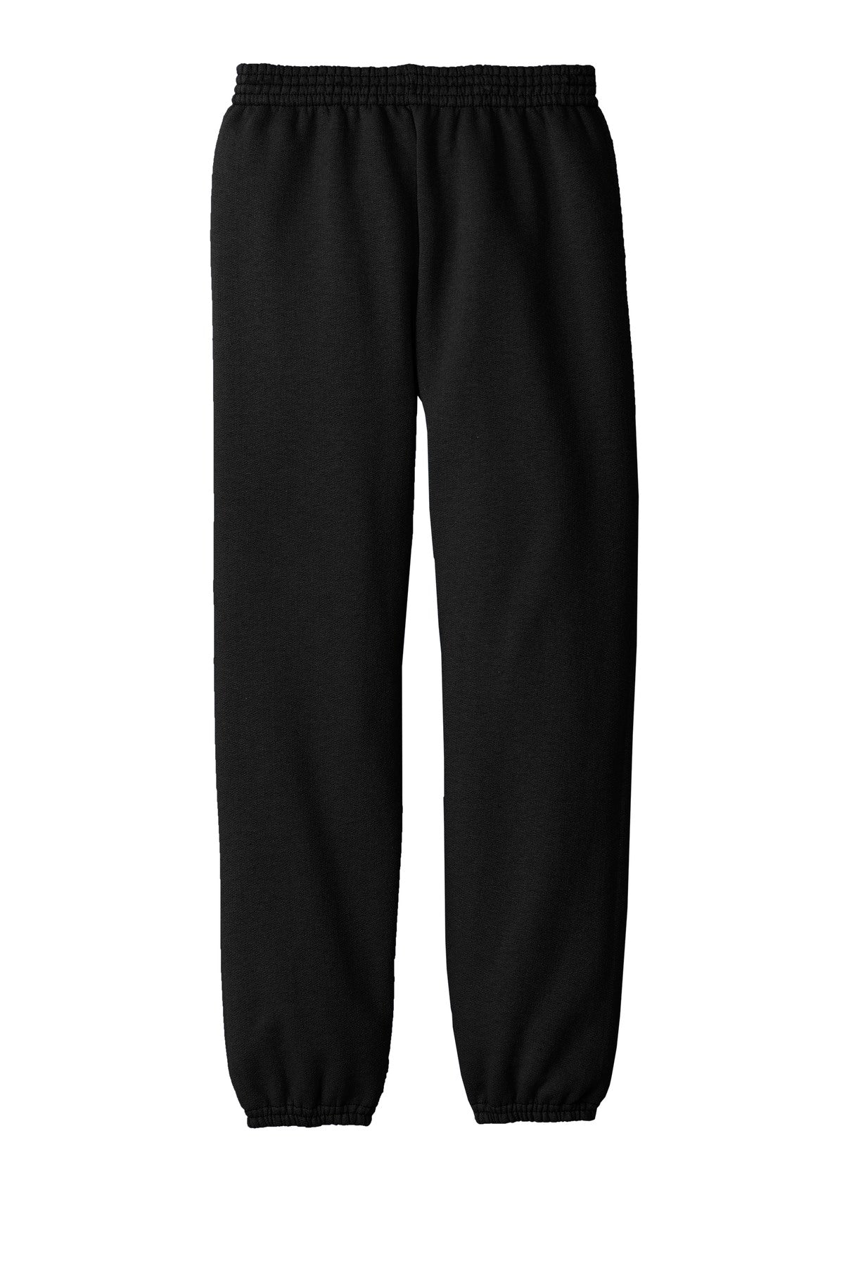 Rear View of Jet Black Port & Company - Youth Core Fleece Sweatpant. PC90YP